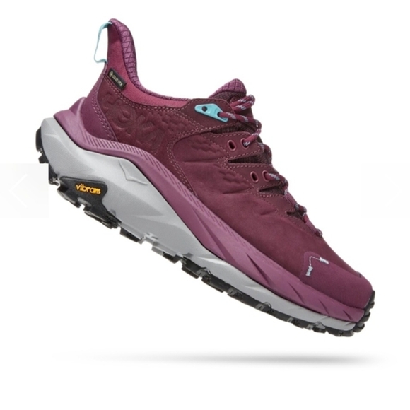 HOKA WOMEN'S‎ KAHA 2 LOW GTX gray purple sneaker shoe size 10 brand new - Picture 2 of 6